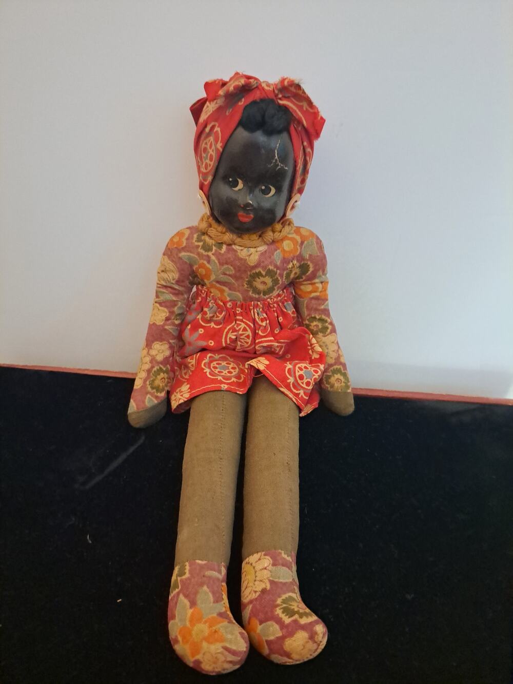 Antique Cloth Doll with painted face